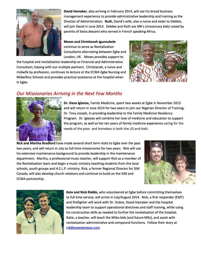 Egbe Missionaries 20144