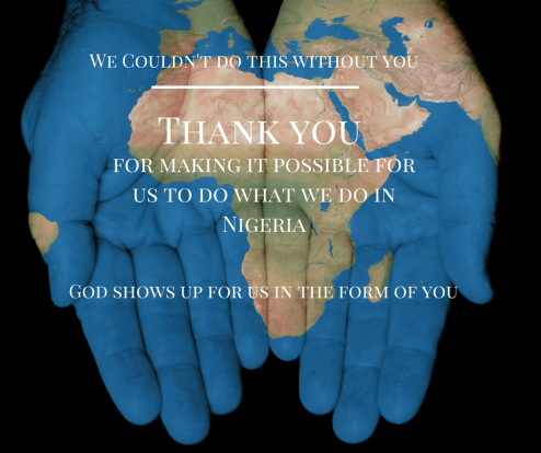 We Couldn't do this without you